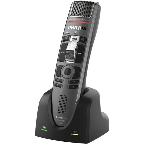 필립스 Philips SMP401000 SpeechMike Premium Air Wireless Dictation Microphone with Slide Switch Design