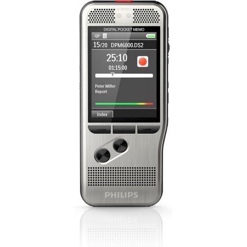 필립스 Philips DPM6000 Digital Pocket Memo Voice Recorder with Push Button Operation