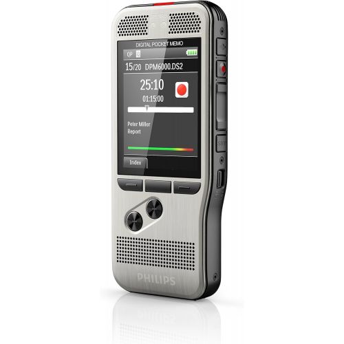 필립스 Philips DPM6000 Digital Pocket Memo Voice Recorder with Push Button Operation