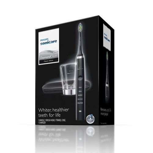 필립스 Philips Sonicare Diamond Clean Classic Rechargeable 5 brushing modes, Electric Toothbrush with premium travel case, White, HX933143