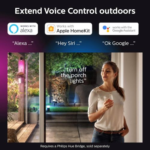 필립스 Philips Hue White & Color Ambiance Outdoor LightStrip 5m16ft (Requires Hue Hub, Compatible with Amazon Alexa Apple HomeKit and Google Assistant)