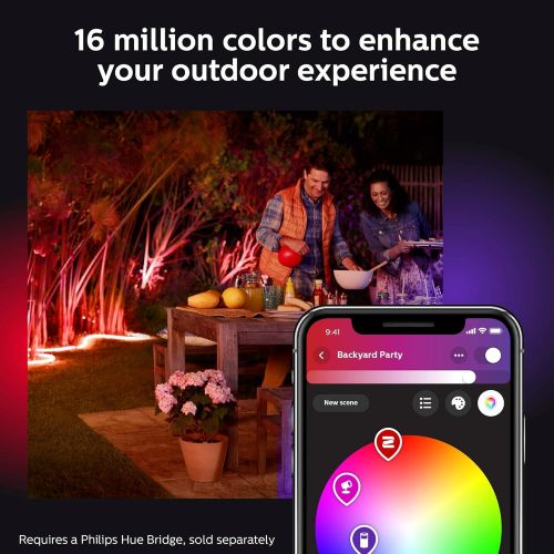 필립스 Philips Hue White & Color Ambiance Outdoor LightStrip 5m16ft (Requires Hue Hub, Compatible with Amazon Alexa Apple HomeKit and Google Assistant)