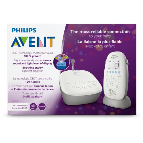 필립스 Philips AVENT Philips Avent Dect Audio Baby Monitor with Starry Night Projector SCD73086