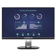 Philips Computer Monitors Philips 258B6QUEB 25 USB-C Monitor, Quad HD 2560x1440 IPS, USB-C/HDMI/DisplayPort/VGA, USB-C Dock (Ethernet, USB 3.0, Audio), Speakers, HA, VESA, EPEAT Gold, TCO Edge