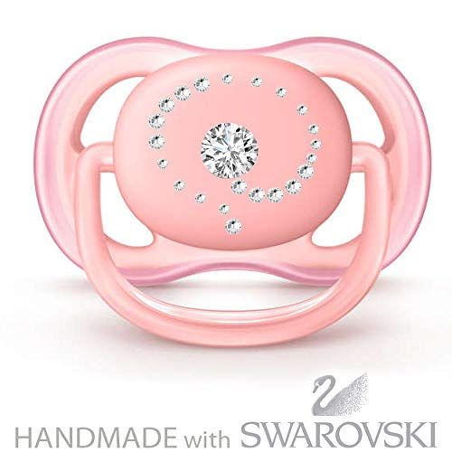 필립스 Philips Persnalized Baby Shower Pacifier Handmade Swarovski Elements, European Luxury Gift, Photo...