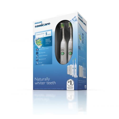 필립스 Philips Sonicare HX6732/74 Healthywhite Electric Rechargeable Toothbrush 2-pack