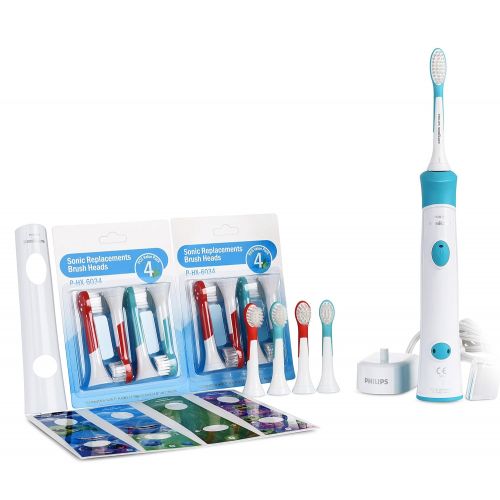 필립스 Philips Sonicare for Kids Rechargeable Electric Toothbrush HX6321/02 Bundle with Sonic Kids...
