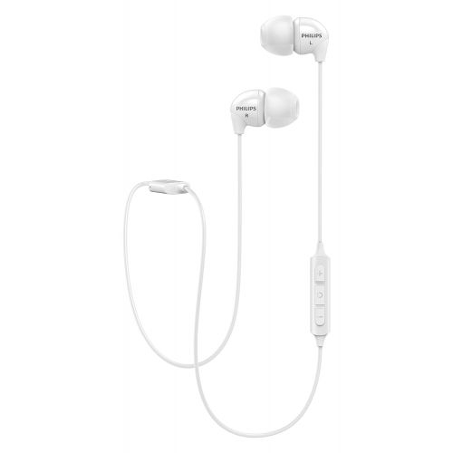  Philips Audio Philips UpBeat SHB3595 Wireless Headphones, with up to 6 Hours of Playtime, in-line Mic - White