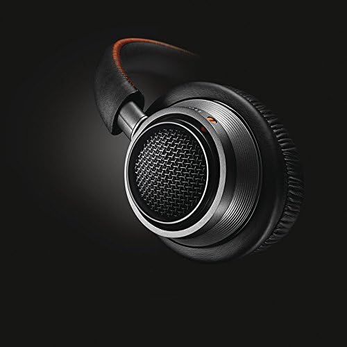 필립스 Philips Audio Philips Fidelio L2 Over-Ear Premium Portable Headphones with in-line Mic, Noise Isolation, Hi-Res - Black/Orange (L2BO)