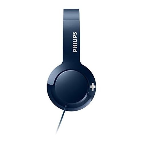  Philips Audio Philips SHL3075BL BASS + on ear headphones with microphone (noise isolation, rich sound, strong bass) blue