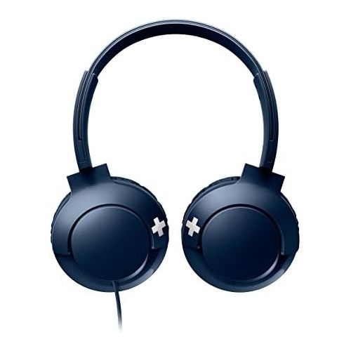  Philips Audio Philips SHL3075BL BASS + on ear headphones with microphone (noise isolation, rich sound, strong bass) blue