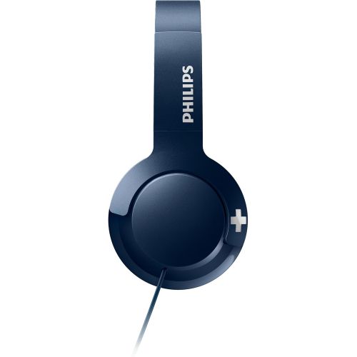  Philips Audio Philips SHL3075BL BASS + on ear headphones with microphone (noise isolation, rich sound, strong bass) blue