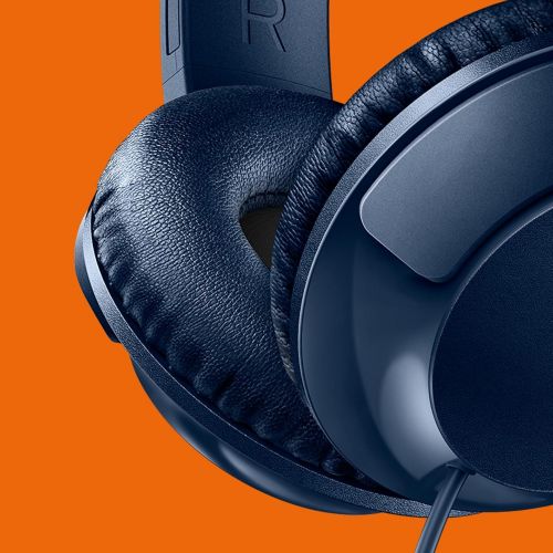  Philips Audio Philips SHL3075BL BASS + on ear headphones with microphone (noise isolation, rich sound, strong bass) blue