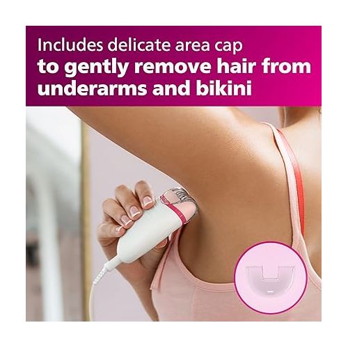  Philips Beauty Satinelle Essential Compact Hair Removal Epilator for Women, BRE235/04