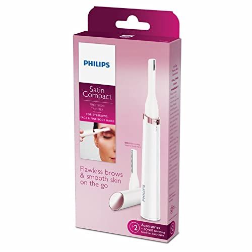  Philips Beauty Philips SatinCompact Womens Precision Trimmer, Instant Hair Removal for Face & Eyebrows, Fine Body Hair, HP6389/00