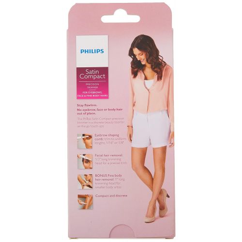  Philips Beauty Philips SatinCompact Womens Precision Trimmer, Instant Hair Removal for Face & Eyebrows, Fine Body Hair, HP6389/00