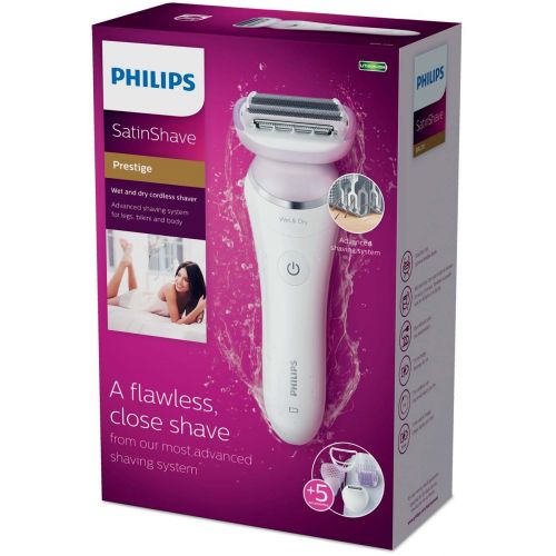  Philips Beauty Philips SatinShave Prestige Womens Electric Shaver, Cordless Hair Removal with Trimmer, BRL170/50