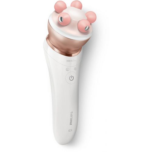  Philips Beauty Satinelle Prestige Epilator, Wet & Dry Electric Hair Removal, Body Exfoliation and Massage (BRE648), Multi