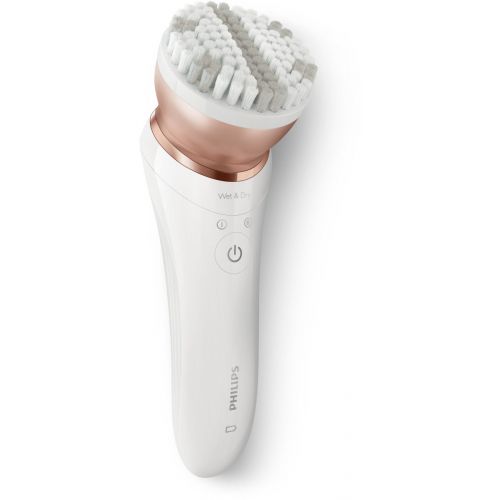  Philips Beauty Satinelle Prestige Epilator, Wet & Dry Electric Hair Removal, Body Exfoliation and Massage (BRE648), Multi