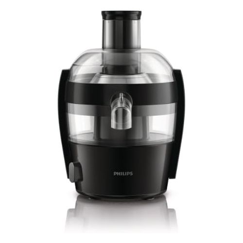 필립스 Philips HR1832/00 Viva Collection Entsafter 500 W, kompaktes Design, 1,5 L in einem Durchgang, schnelle Reinigung, schwarz