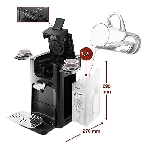 필립스 PHILIPS Philips HD7865/60 Senseo Quadrante Kaffeepadmaschine, Edelstahl, 1.2 Unknown_Modifier, Schwarz