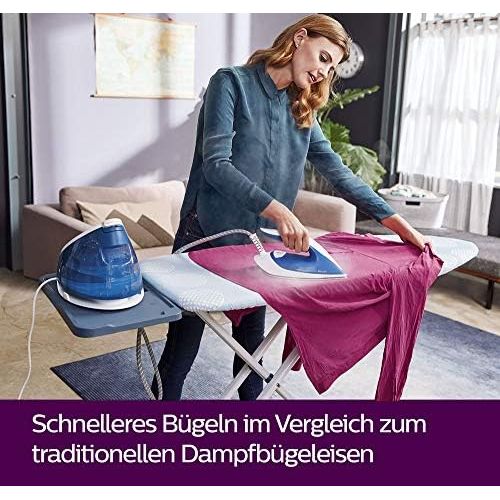 필립스 Philips GC7929/10 Dampfbuegelstation PerfectCare Compact Plus (2400 W, Optimal TEMP, 6,5 bar Dampfdruck, 450 g/Min. Dampfstoss, 1,5L Wassertank) blau