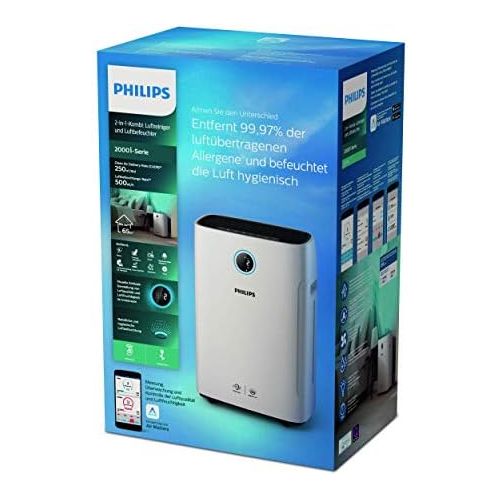필립스 PHILIPS Philips AC2729/10 2-in-1 Luftreiniger und -befeuchter Series 2000i (App-Anbindung, bis zu 60m²) weiss