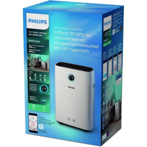 필립스 PHILIPS Philips AC2729/10 2-in-1 Luftreiniger und -befeuchter Series 2000i (App-Anbindung, bis zu 60m²) weiss