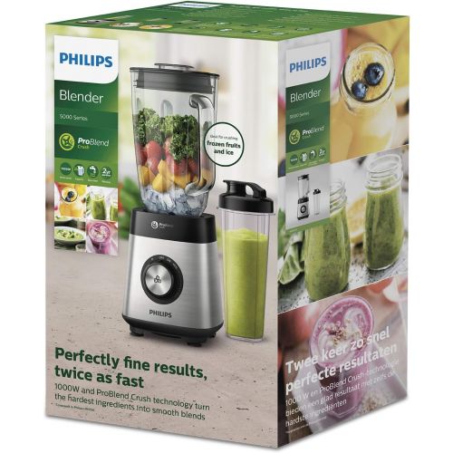 필립스 [아마존베스트]Philips Stand mixer (27000 rpm, 2 Litre Glass Container, Drinking Bottle, Dishwasher Safe).