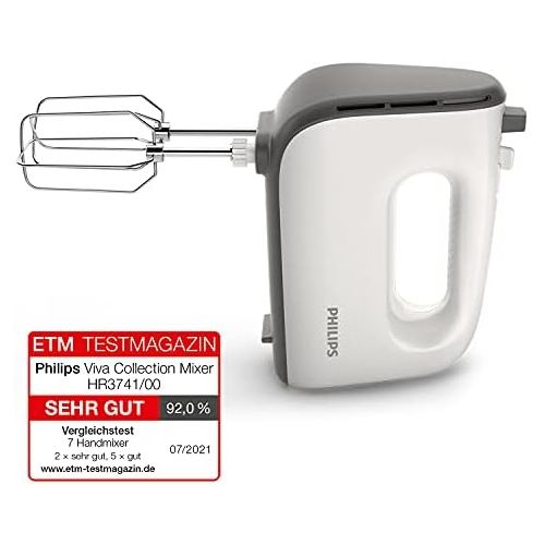 필립스 [아마존베스트]Philips Hand Mixer (450 W, 5 Speeds Plus Turbo), White