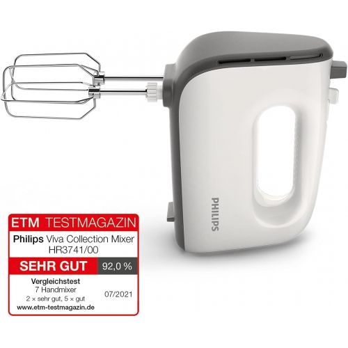 필립스 [아마존베스트]Philips Hand Mixer (450 W, 5 Speeds Plus Turbo), White