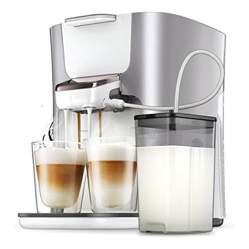 필립스 [아마존베스트]Philips Senseo HD6574/20 Latte Duo Coffee Pad Machine (2 Coffee, Fresh Milk), Silver