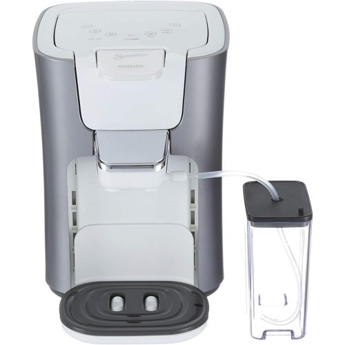 필립스 [아마존베스트]Philips Senseo HD6574/20 Latte Duo Coffee Pad Machine (2 Coffee, Fresh Milk), Silver