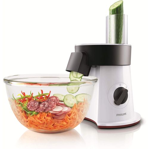 필립스 [아마존베스트]Philips HR1388/80 Salad Maker and Chopper (6 Stainless Steel Disc Inserts)