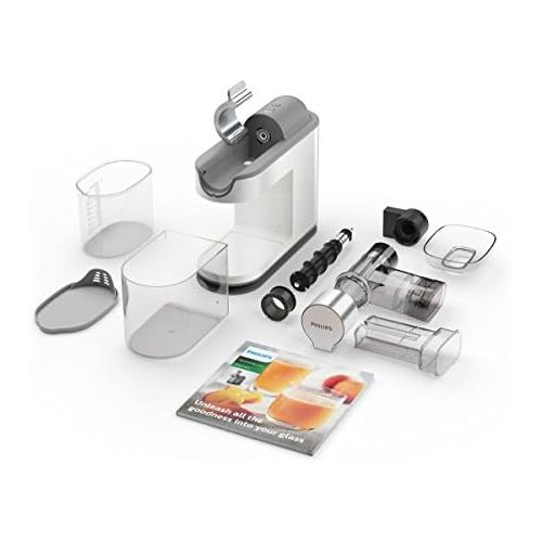 필립스 [아마존베스트]Philips HR1945/80 Slow Juicer (200 W, Cold Press Juicer, Maximum Nutrient Extraction) White