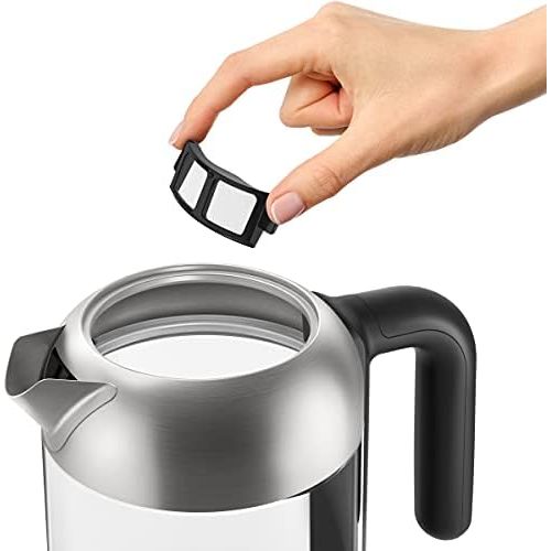 필립스 [아마존베스트]Philips HD9339/80 Glass Kettle 1.7 Litre (LED Lighting, Dry Run Protection, Removable Micro Strainer Filter, 2200 W)