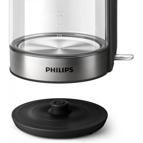 필립스 [아마존베스트]Philips HD9339/80 Glass Kettle 1.7 Litre (LED Lighting, Dry Run Protection, Removable Micro Strainer Filter, 2200 W)