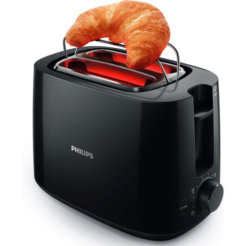 필립스 [아마존베스트]Philips HD2581/90 Toaster with Built-In Bun Attachment, 8 Tanning Levels, Black