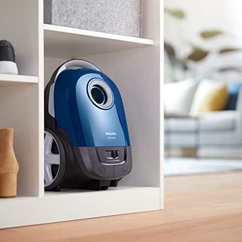 필립스 [아마존베스트]Philips Performer XD3110/09 Compact Vacuum Cleaner with Bag Series 3000 99.9% Dust Absorption 900 W Allergy Filter Blue