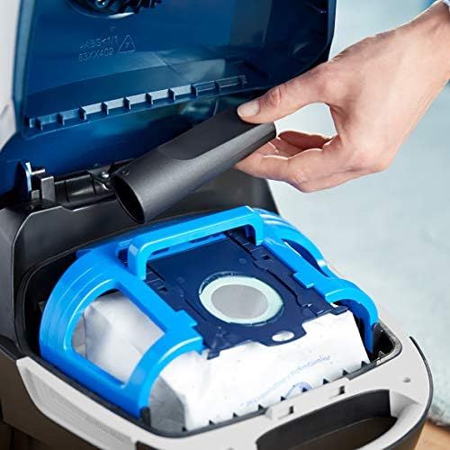 필립스 [아마존베스트]Philips Performer XD3110/09 Compact Vacuum Cleaner with Bag Series 3000 99.9% Dust Absorption 900 W Allergy Filter Blue