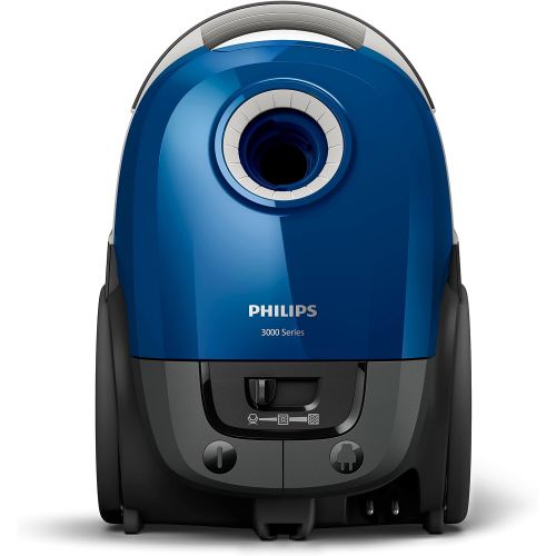 필립스 [아마존베스트]Philips Performer XD3110/09 Compact Vacuum Cleaner with Bag Series 3000 99.9% Dust Absorption 900 W Allergy Filter Blue