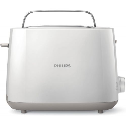 필립스 Philips Domestic Appliances Philips HD2581/00 Toaster, Integrated Bun Attachment, 8 Browning Levels, White