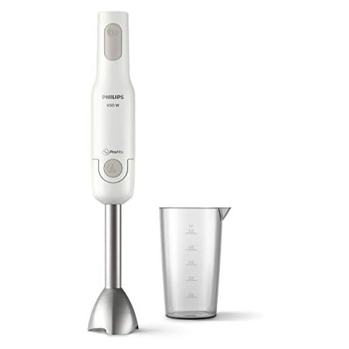 필립스 Philips Domestic Appliances Philips ProMix Hand Blender with Plastic Bar, 650 W, Splash Guard, Includes Measuring Cup