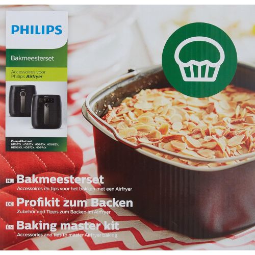 필립스 Philips Domestic Appliances Philips HD9925 / 01 baking kit for Airfryer (baking pan and muffin cases), metal, black / red
