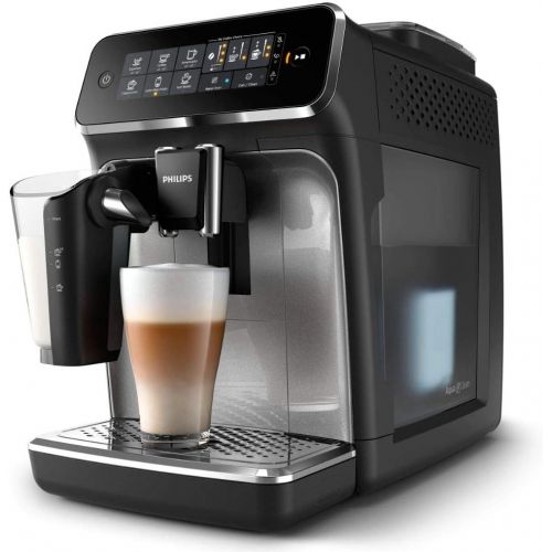 필립스 Philips Domestic Appliances Philips 3200 series EP3246 / 70 fully automatic coffee machine, 5 specialty coffees (LatteGo milk system) black / silver lacquered