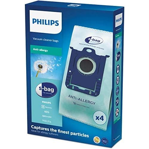 필립스 Philips Domestic Appliances Philips FC8022/04 S Bag Vacuum Cleaner Bags, Anti Allergen Pack of 4