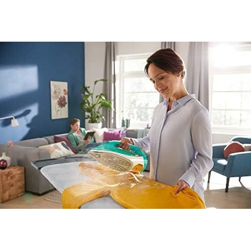 필립스 Philips Domestic Appliances Philips GC4537/70 Azur Steam Iron (2400 W, 200 g Steam Bump, SteamGlide Ironing Sole) White/Turquoise