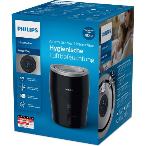 필립스 Philips Domestic Appliances Philips Humidifier HU4814 / 10 (up to 44 m², hygienic NanoCloud technology, silent night mode, auto mode) black