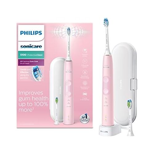 필립스 Philips Domestic Appliances Philips 5100 Series HX6856/10 Electric Toothbrush for Adults Sonic Toothbrush Pink Electric Toothbrush (Built in, 110 220 V, Li Ion Battery, Condition, 1 Piece (s))