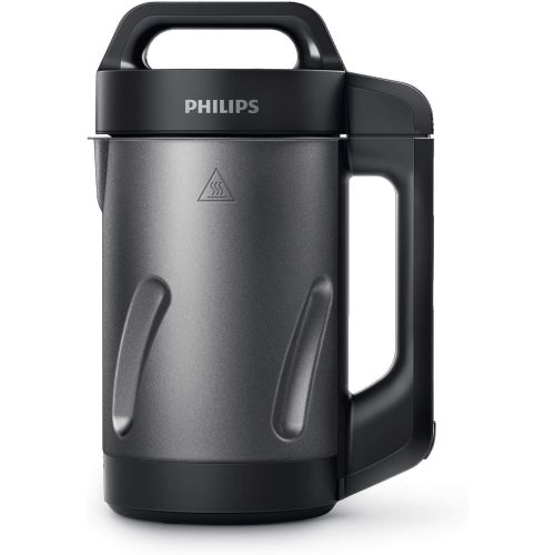  Philips Kitchen Appliances Philips Soup and Smoothie Maker, Makes 2-4 servings, HR2204/70, 1.2 Liters, Black and Stainless Steel